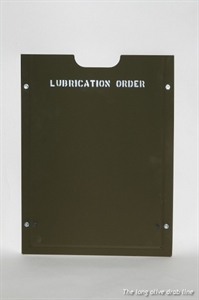 lubrication order chart envelope