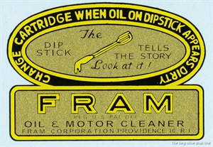 Oil filter label